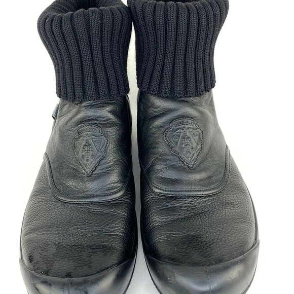 GUCCI Ankle Boots Mens 8.5 - 9 Black Leather KNIT main image 11